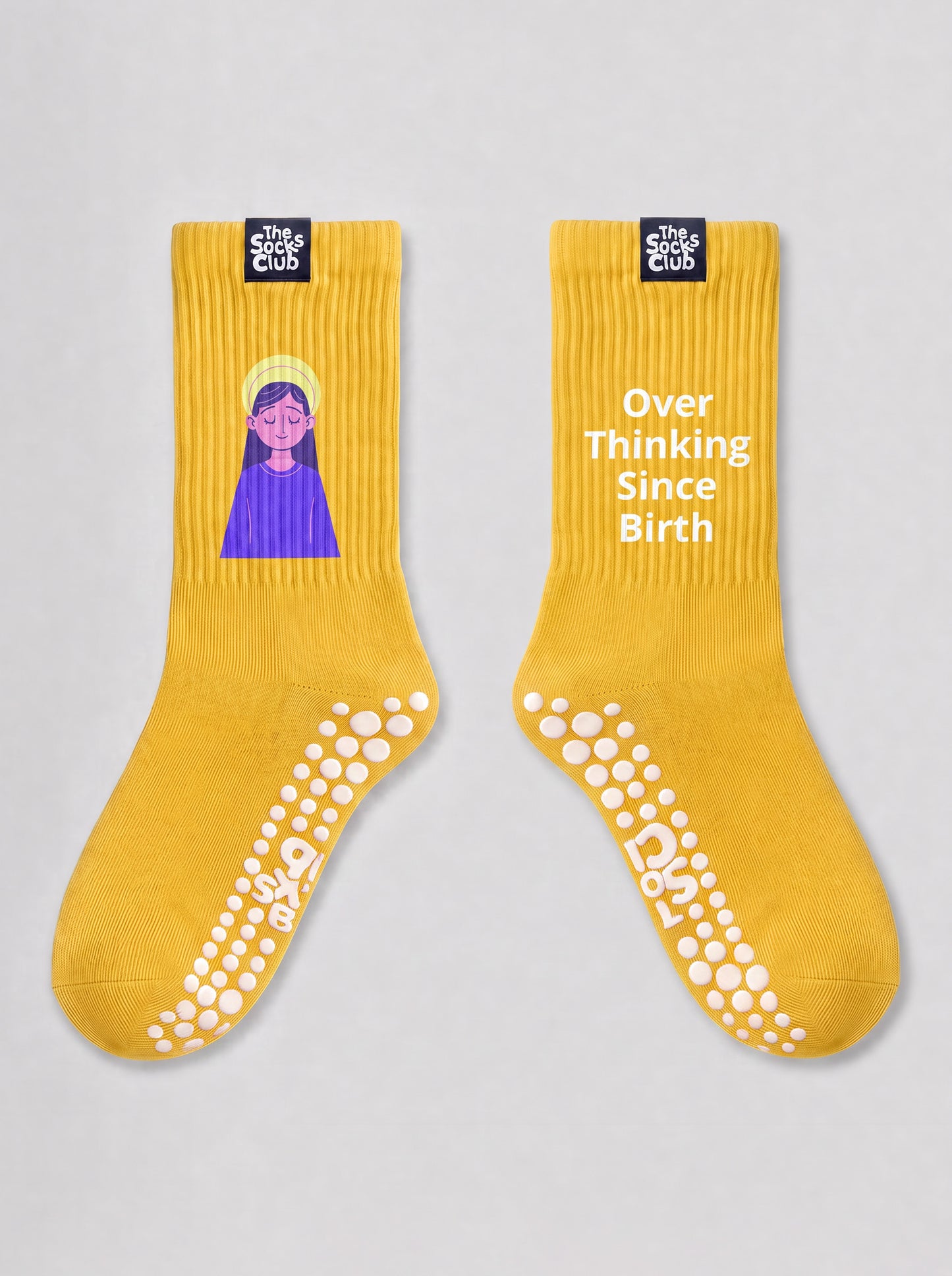 Overthinking Since Birth (Virgo) - Pilates Yellow Socks