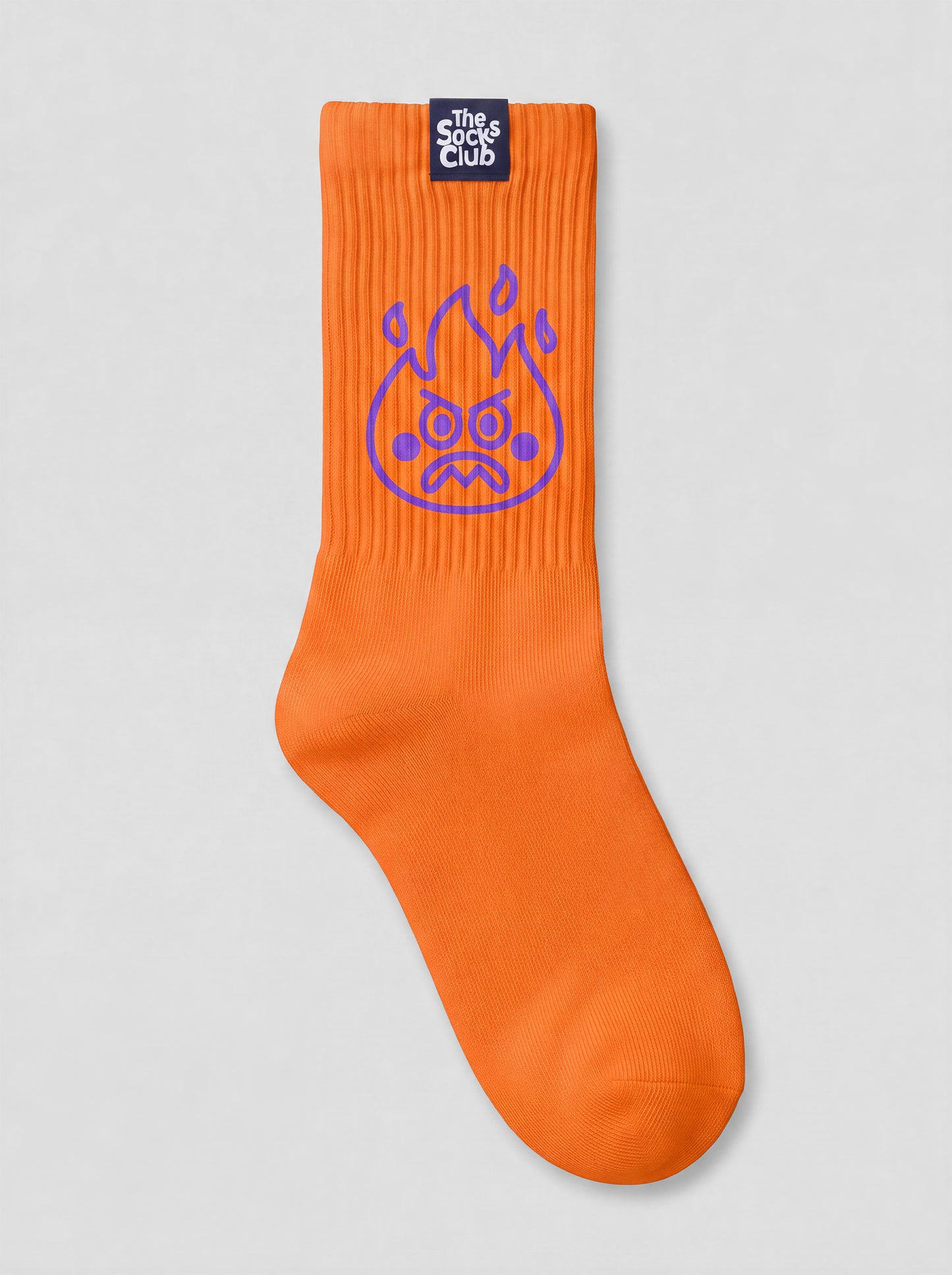 Fire Skull - Regular Orange Socks