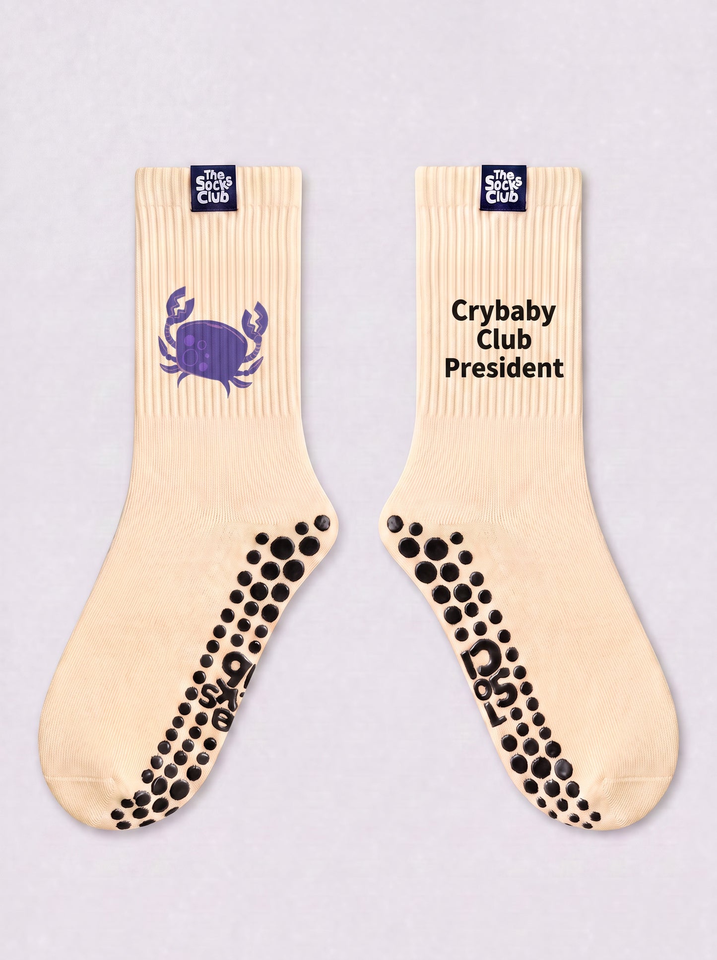 Crybaby Club President (Cancer) - Pilates Pale Yellow Socks