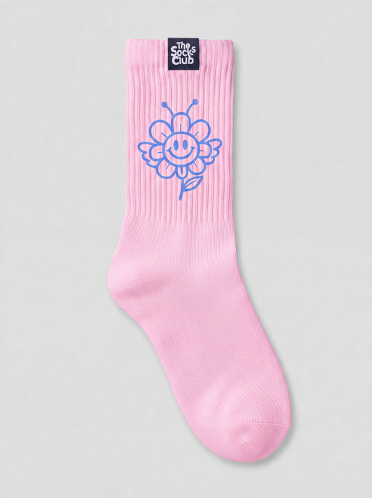 Happy Flower - Regular Pink Socks