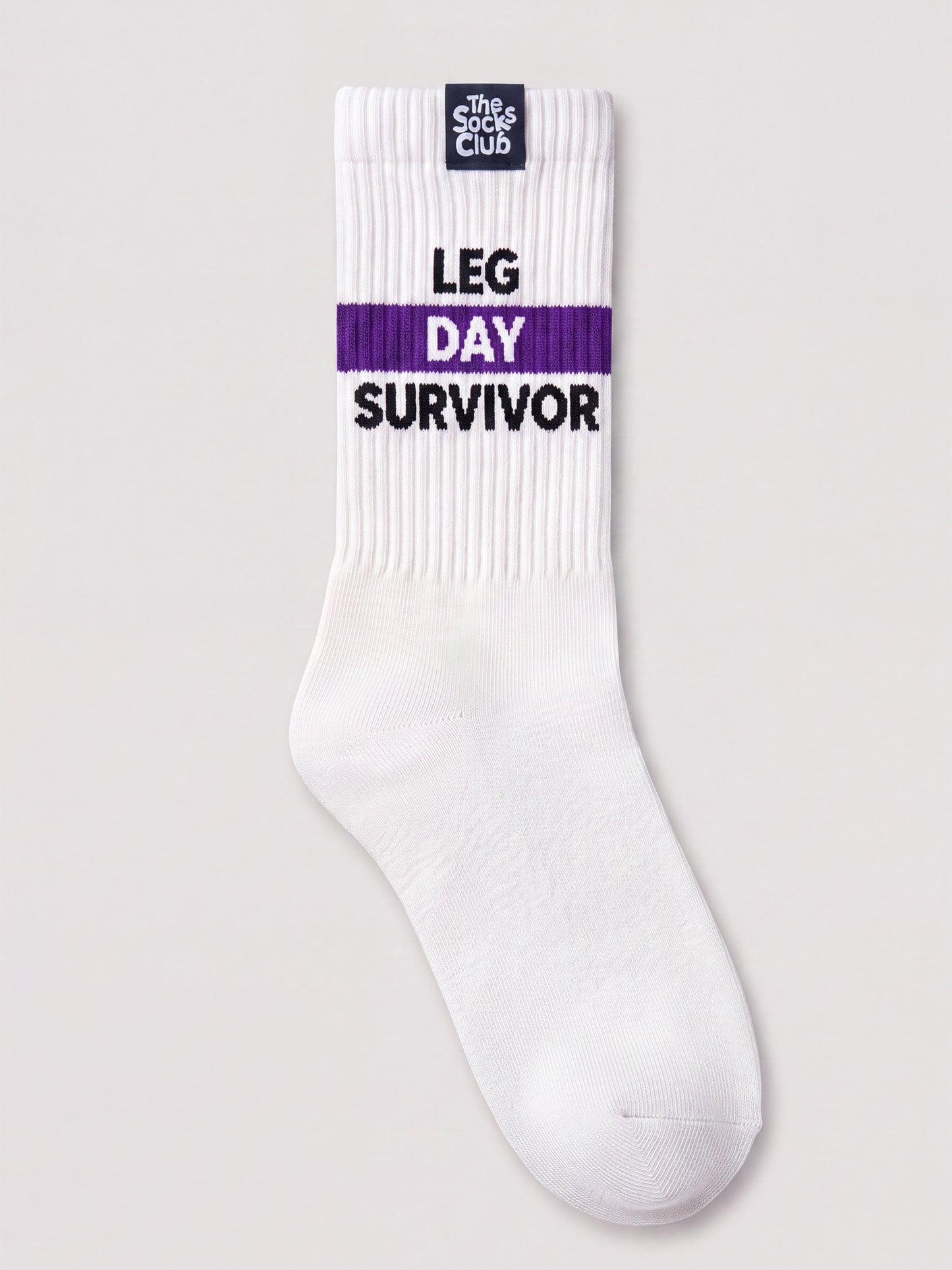 Leg Day Survivor - Regular White Socks