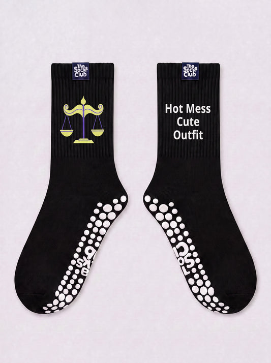Hot Mess Cute Outfit (Libra) - Pilates Black Socks