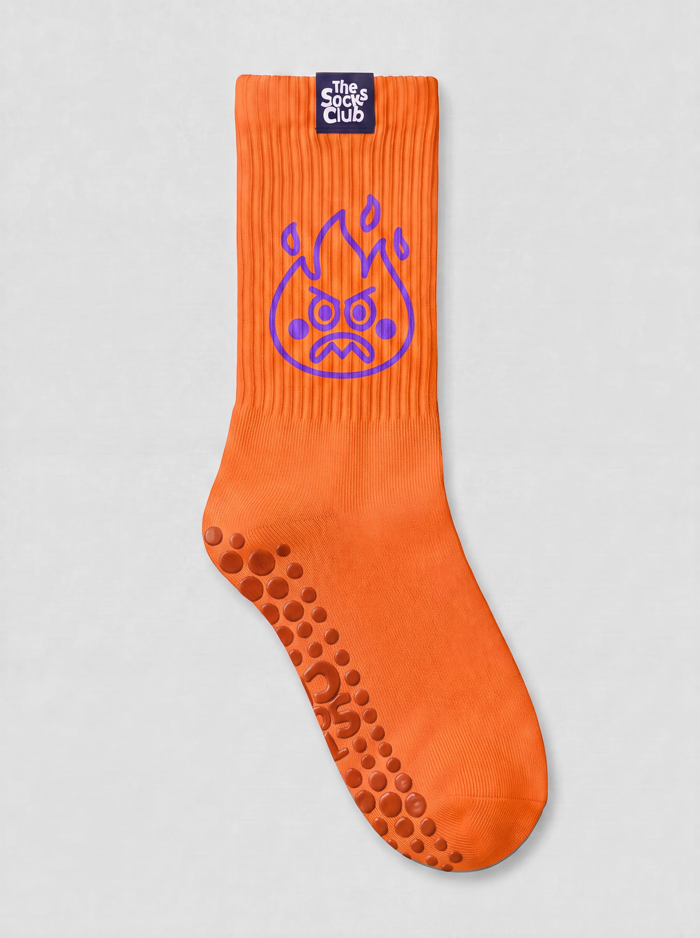 Fire Skull - Pilates Orange Socks