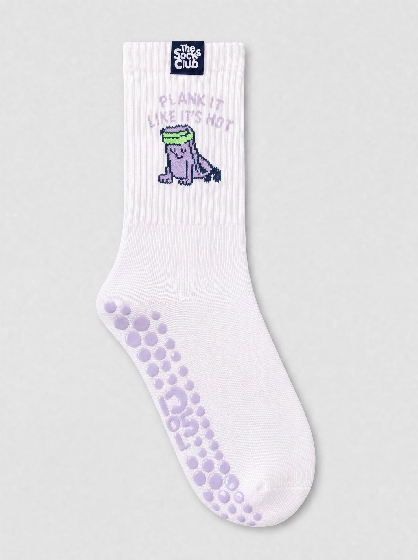 Plank It Like Its Hot - Pilates White Socks