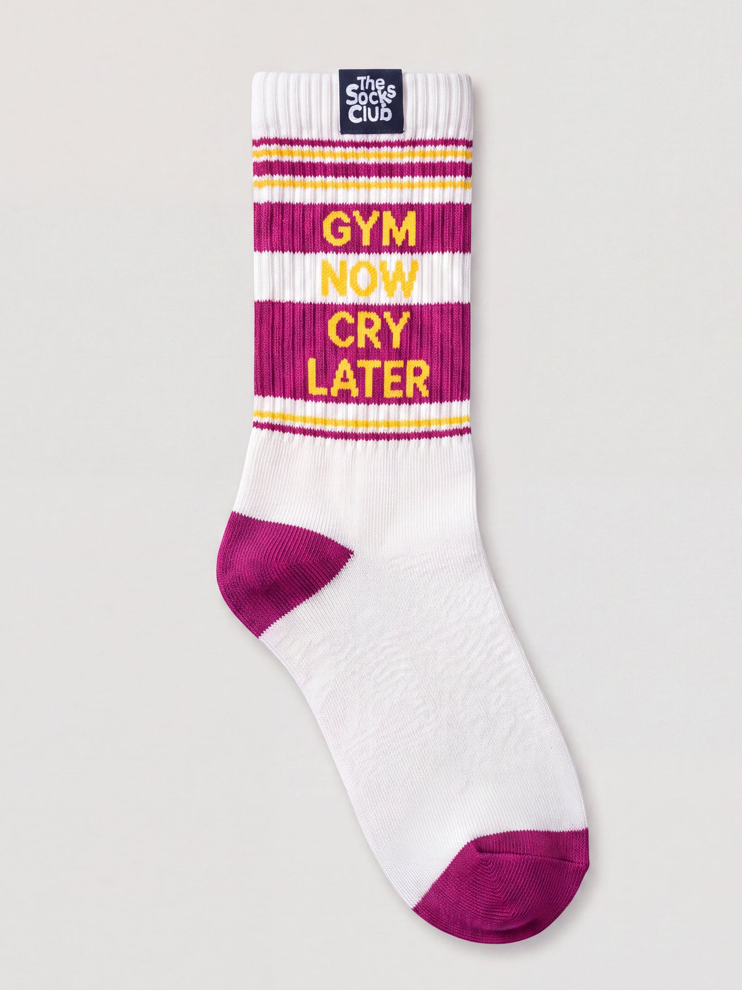 Gym Now Cry Later - Regular White Socks