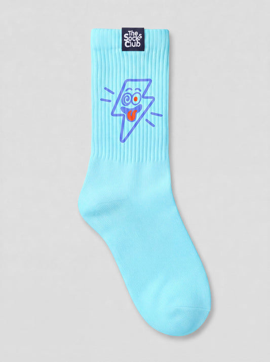 Electric Bolt - Regular Cyan Socks
