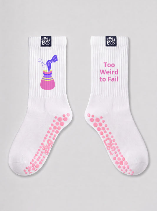 Too Weird to Fail (Aquarius) - Pilates White Socks