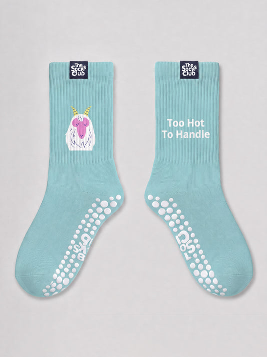 Too Hot to Handle (Aries) - Pilates Teal Socks