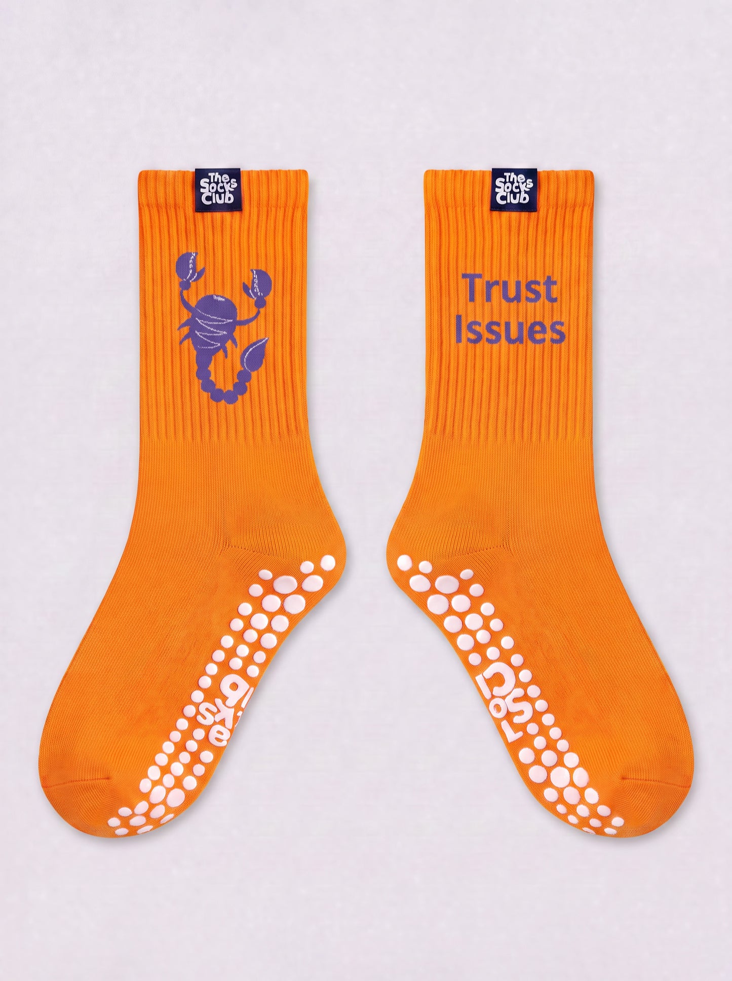 Trust Issues (Scorpio) - Pilates Orange Socks
