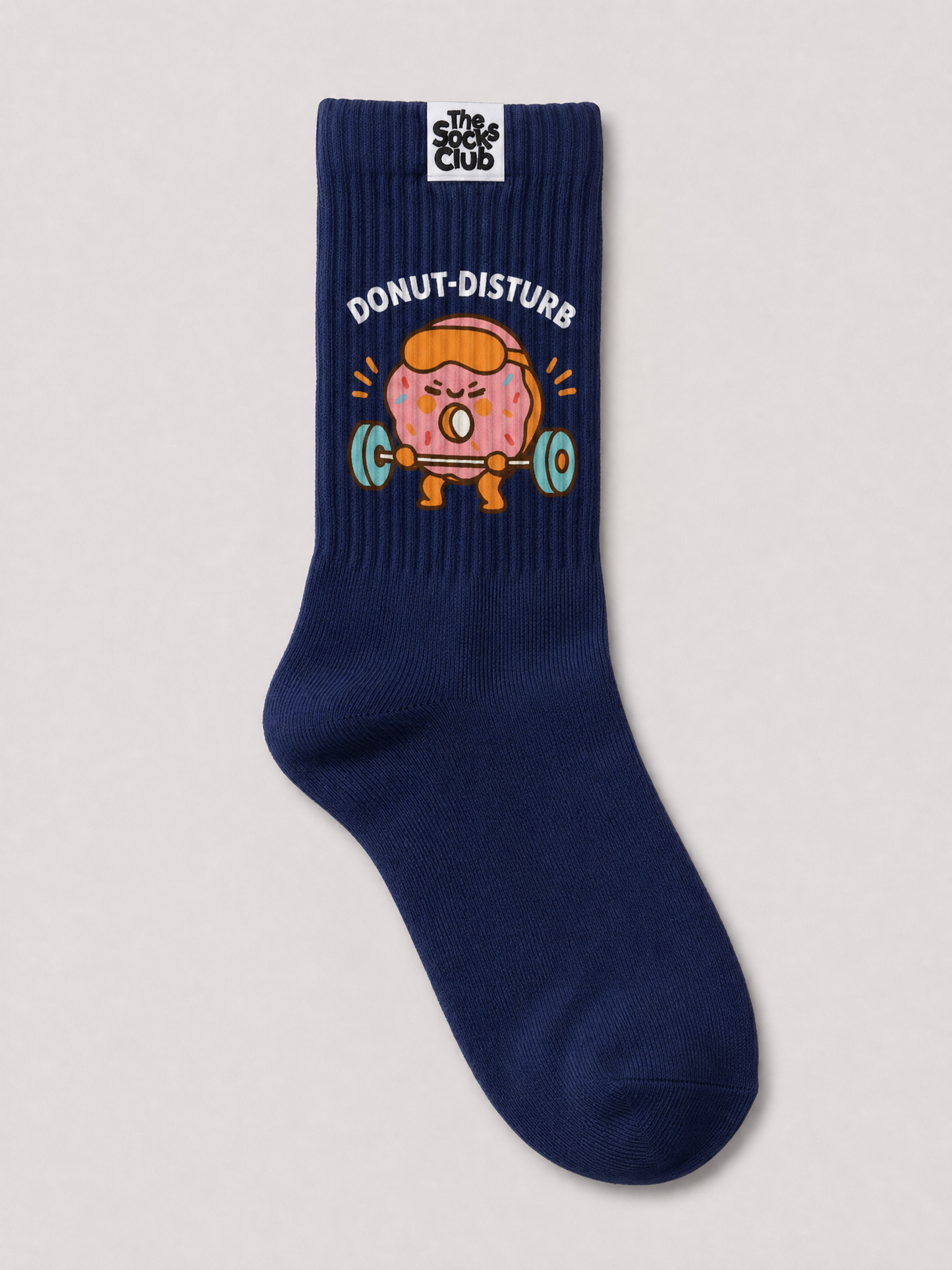 Donut Disturb - Regular Navy Blue Socks