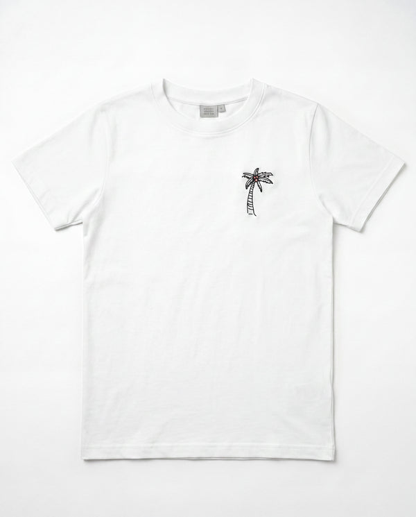 Palm Tree Tee – White