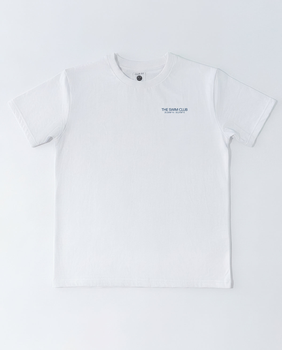 The Swim Club White Tee — Heat Mirage