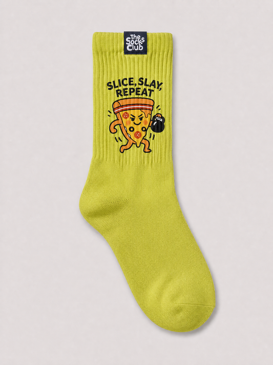 Slice Slax Repeat - Regular Lime Socks